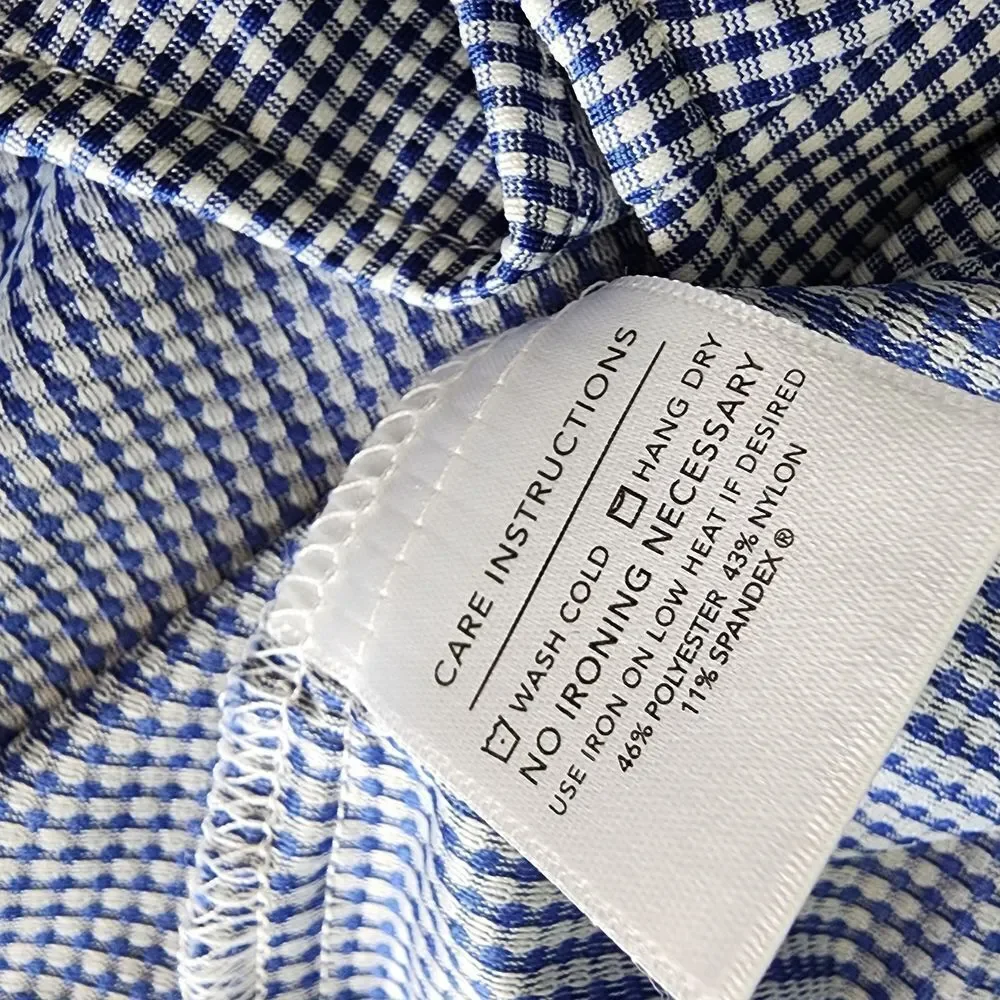 Mizzen+Main Navy Micro-Check Dress Shirt